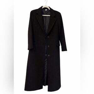 Women’s Black Wool Overcoat